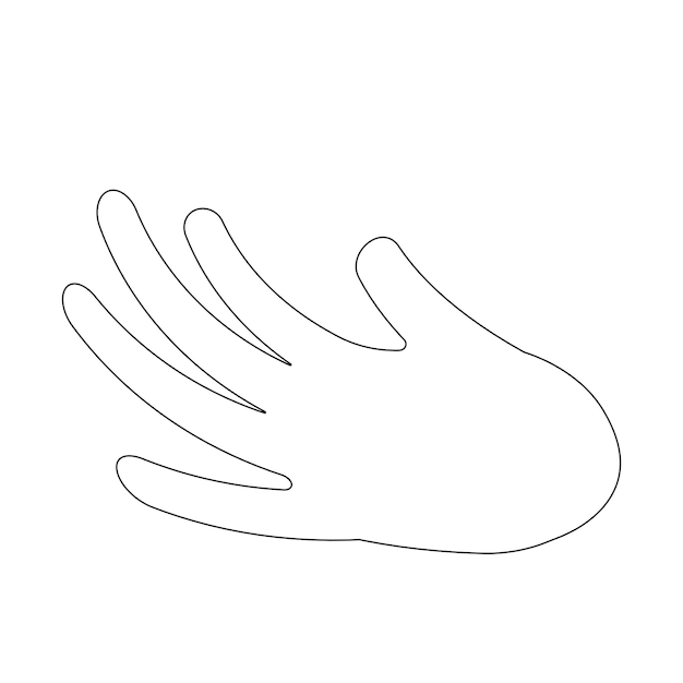 Simple hand logo vector template