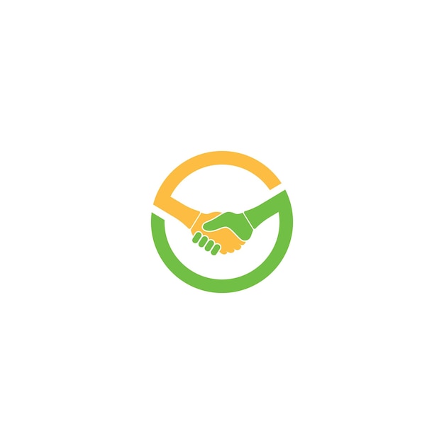 Simple handshake logo vector icon illustration