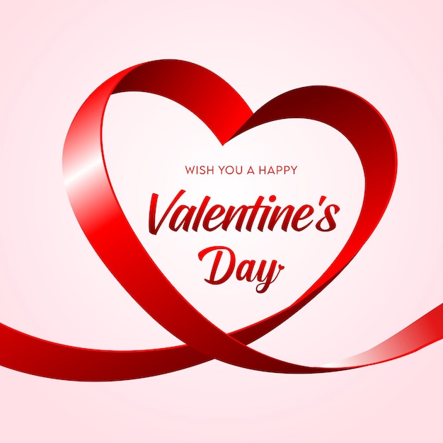 Simple happy valentines day heart shape design