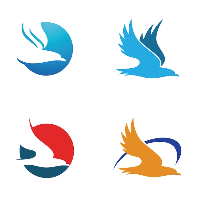 Semplice hawk eagle logo symbol template