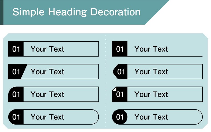 Vector simple headline decoration tag box transparent background on light blue background