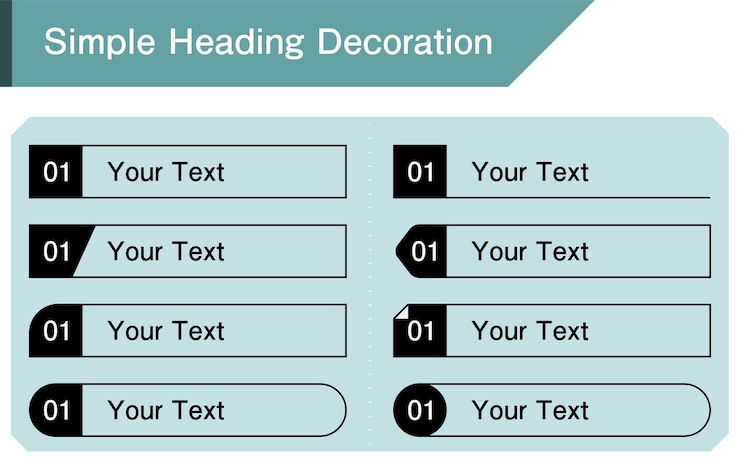 Vector simple headline decoration tag box transparent background on light blue background