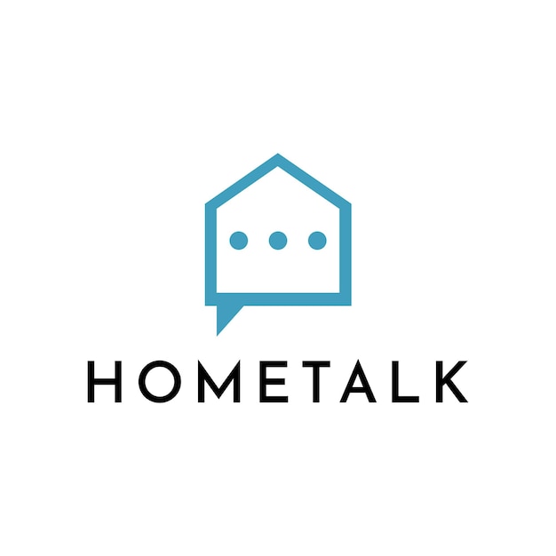 Simple home talk logo design