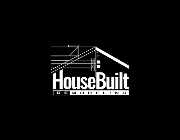 Vector simple house build design sketch construction logo design template