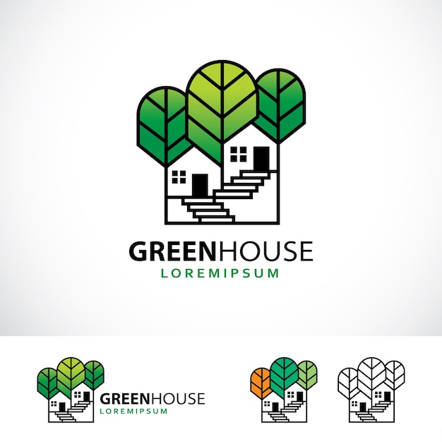 Vector simple house logo design template