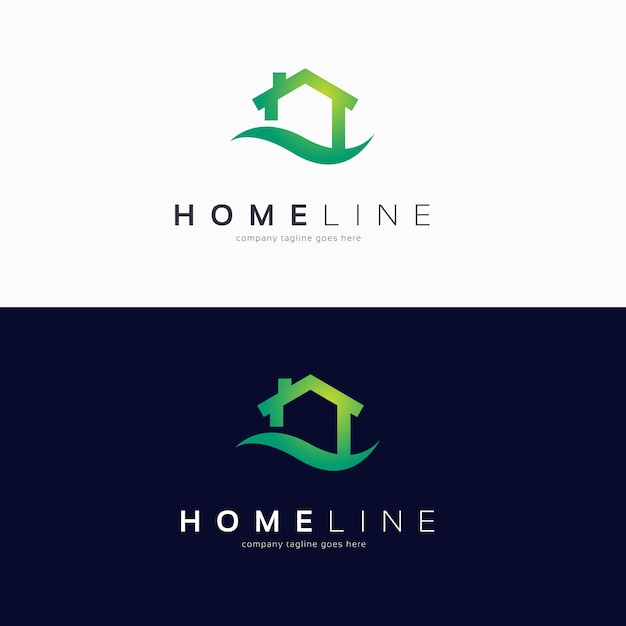 Vector simple house logo design