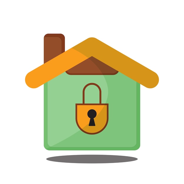 Simple house security icon