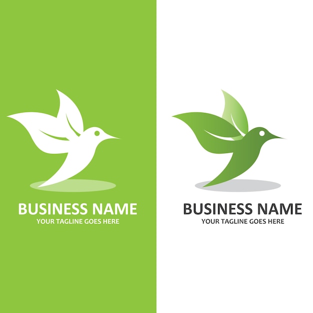 Simple hummingbird symbol vector logo