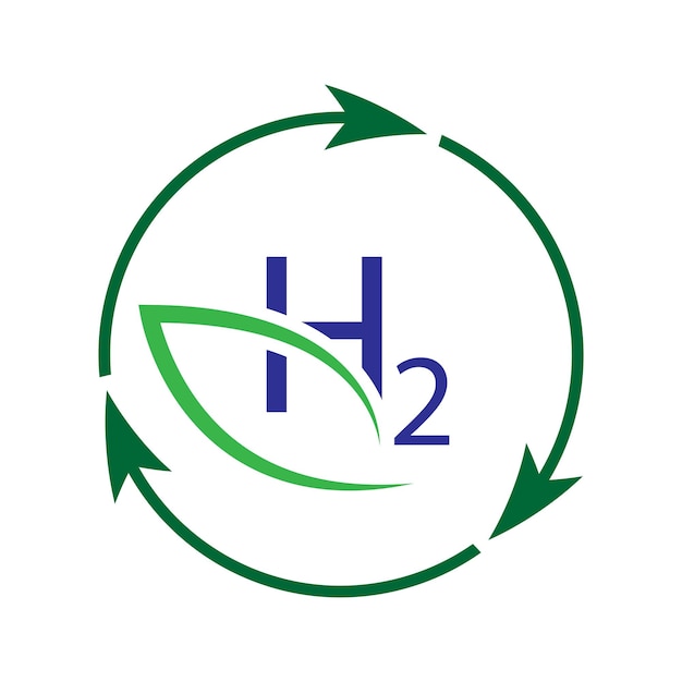 Simple hydrogen logo illustration design