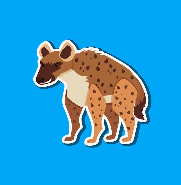A simple hyena sticker