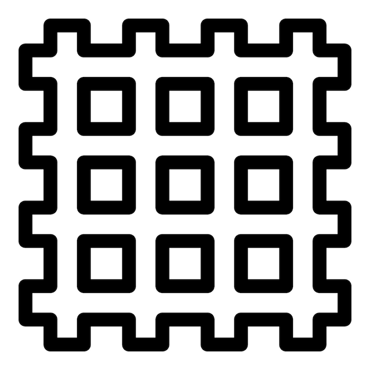 Vector simple icon of a waffle iron making a tasty breakfast treat