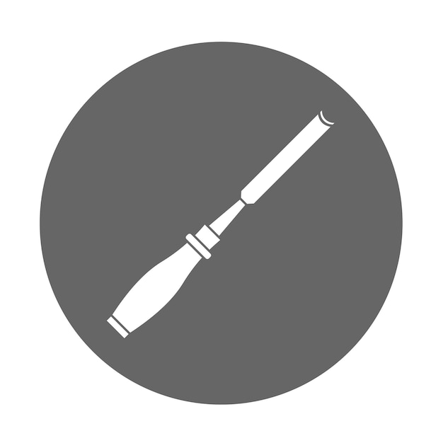 Simple illustration of chisel Concept of work tools for design