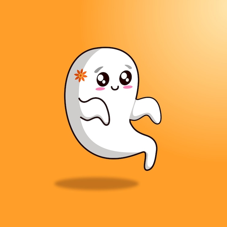 Vector 귀여운 유령의 간단한 그림