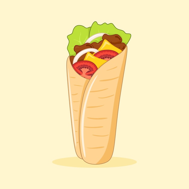 simple illustration of a delicious kebab