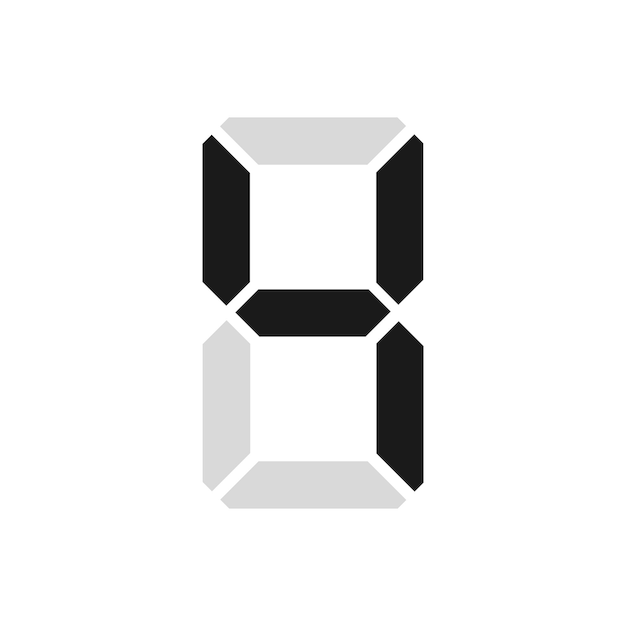simple illustration of digital number electronic figure of number four