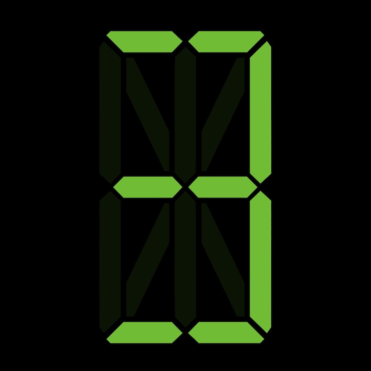 Vector simple illustration of digital number electronic figure of number three flat style