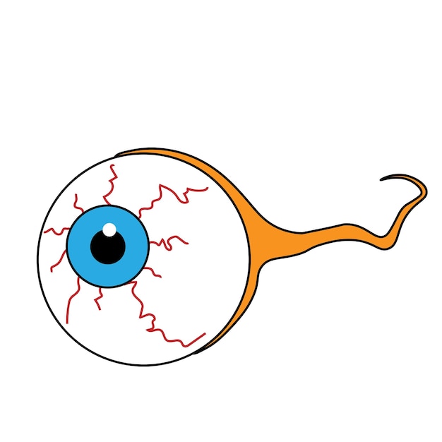 할로윈 날 플랫 스타일에 대한 안구 개념 아이콘의 간단한 그림