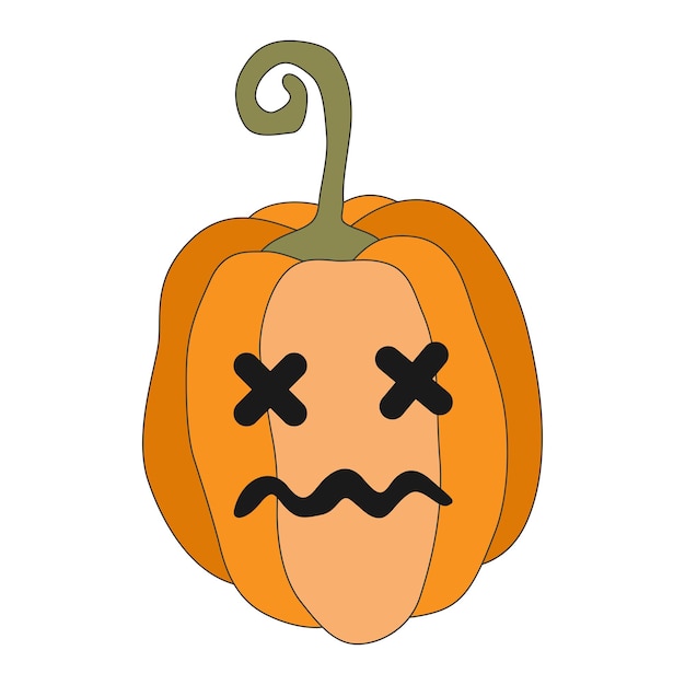 Simple illustration of Halloween pumpkin