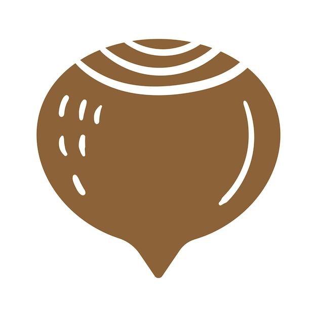 Simple illustration of a hazelnut on a white background