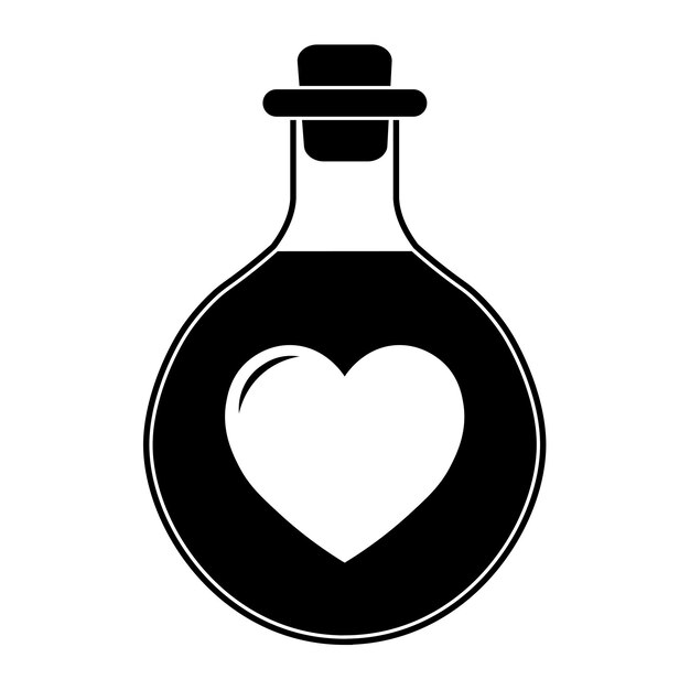 Simple illustration of heart icon for St Valentines Day