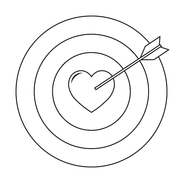 Simple illustration of heart icon for St Valentines Day