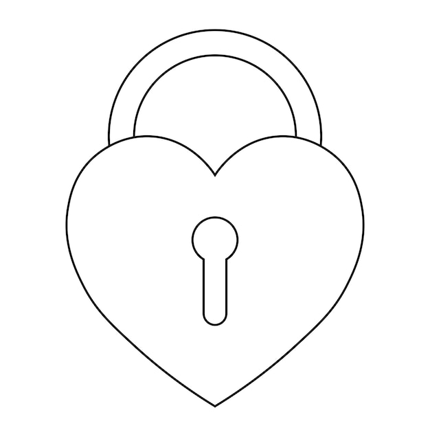 Vettore semplice illustrazione dell'icona del cuore per il giorno di san valentino