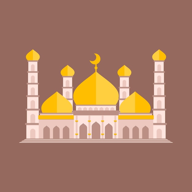 Simple illustration of islamic mosque