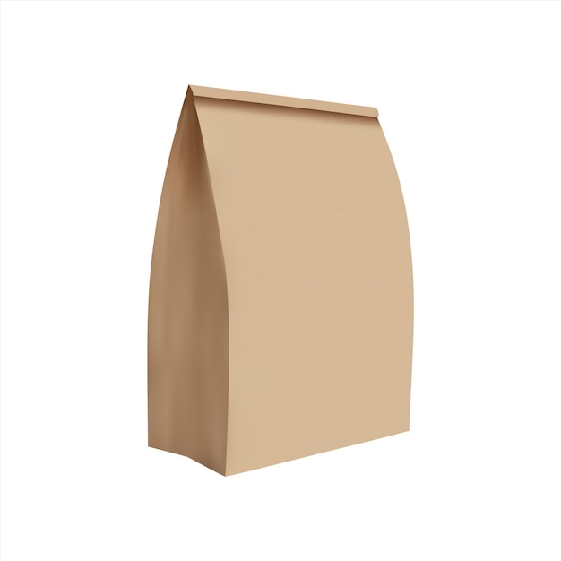 simple illustration of paper bag realistic illustration vector image isolated on white background