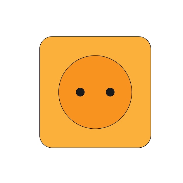 Simple illustration of socket plug icon isolated on background Flat style