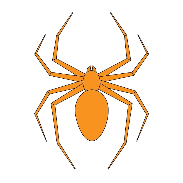 Simple illustration of spider for Happy Halloween Day Flat style