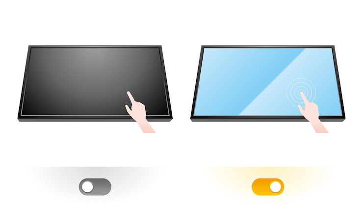 Vector simple illustration_ touch display