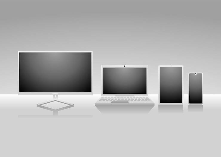 Vector simple illustration _ white device