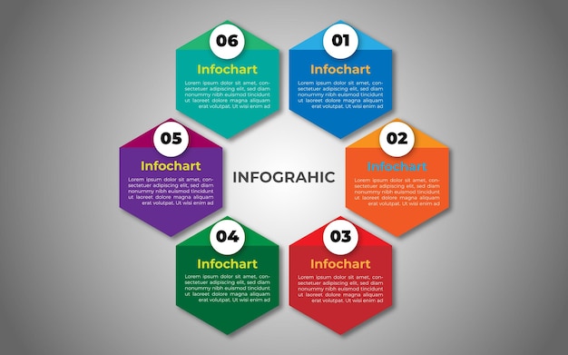 Простой инфографический шаблон дизайна