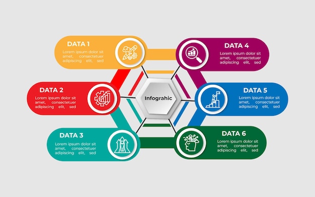 Modello di progettazione infografica semplice