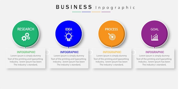 Simple infographic with 6 options