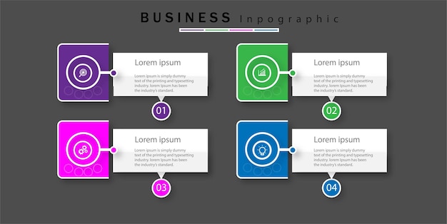 Simple infographic with 6 options