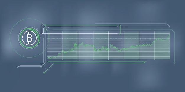 Simple infographics about the growth of the bitcoin price