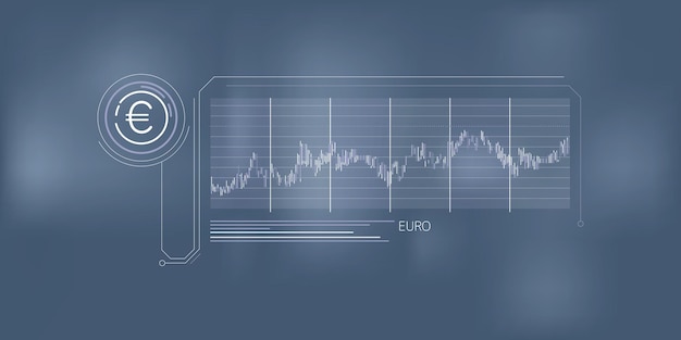 Вектор Простая инфографика о стабильности цены евро