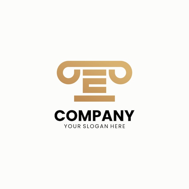 Simple initial E lawyer logo