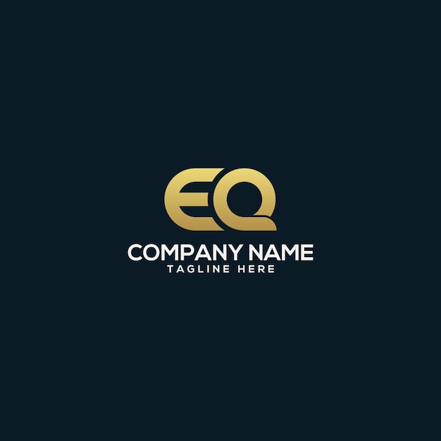 シンプルな初期 EQ 文字ロゴ デザインのアイデア。創造的な手紙 EQ 現代ビジネス ロゴ ベクトル テンプレート。