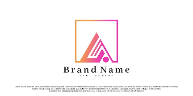 Vector simple initial latter a logo design a