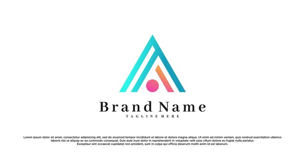 Vector simple initial latter a logo design a