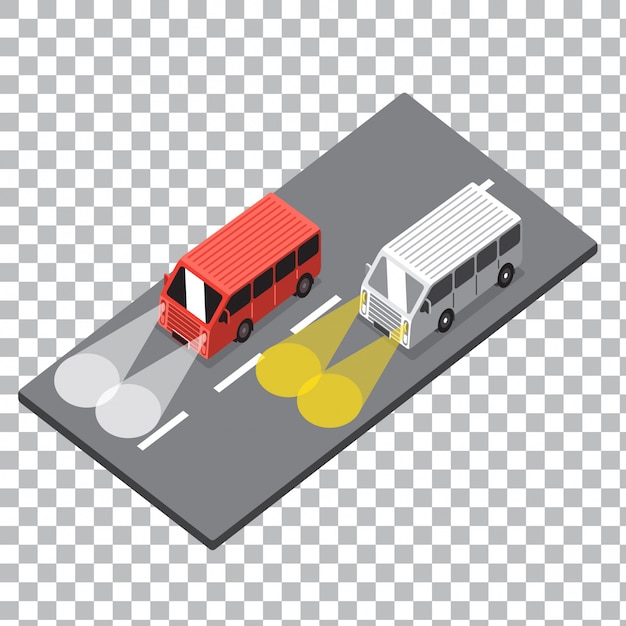 Vector simple isometric car illustration