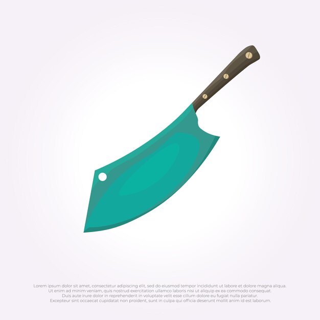 Vector simple knife icon vintage vector illustration design of knife template for butchery