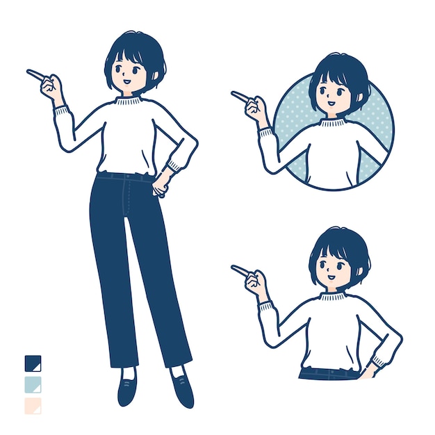 Vector simple knit womancommentary