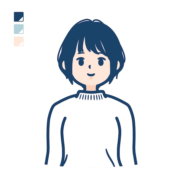 Simple Knit womanupperbody