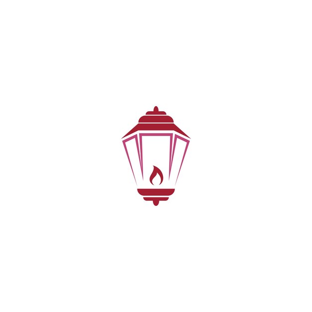 Simple lantern icon logo design vector