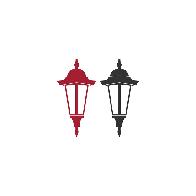 Simple lantern icon logo design vector