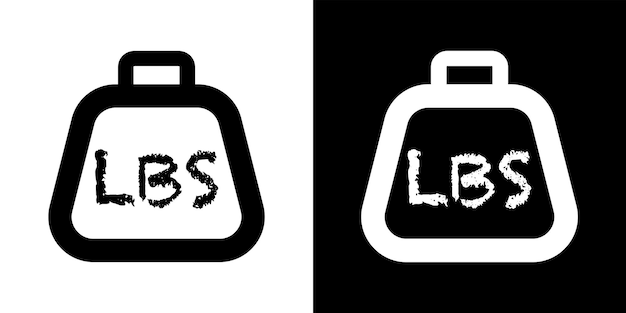 Vector simple lbs weight web symbol dumbbell vector icon lbs bell logo