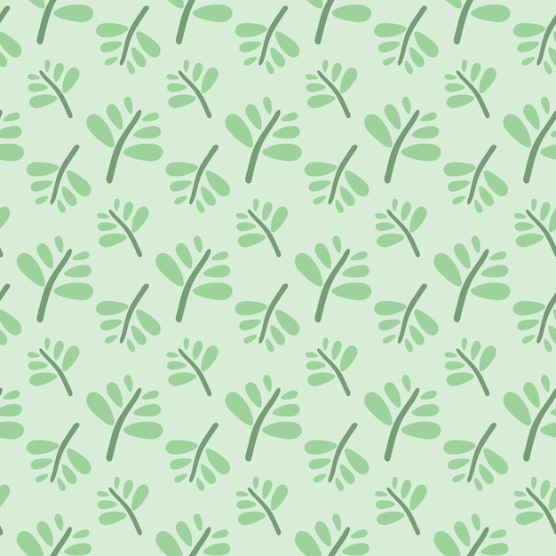 Simple leaves seamless pattern background